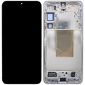 OLED-Display mit Rahmen für Samsung Galaxy S24 Plus (gebrauchter OEM-Ausbau, Qualität B) (Amber Yellow)