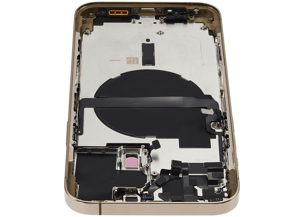 Backcover/Rahmen mit Small Parts für iPhone 13 Pro Max (EU / Global Version) (gebrauchter OEM-Ausbau, Qualität B) (Gold)
