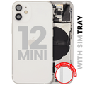 Backcover/Rahmen mit Small Parts für iPhone 12 Mini (EU / Global Version) (gebrauchter OEM-Ausbau, Qualität A) (Weiß)