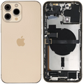Backcover/Rahmen mit Ladebuchse Flex & Small Parts für iPhone 13 Pro Max (US-Version) (gebrauchter OEM-Ausbau, Qualität A) (Gold)