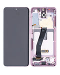 OLED-Display mit Rahmen für Samsung Galaxy S20 5G (Verizon 5G UW Frame Only) (gebrauchter OEM-Ausbau, Qualität B/C) (Cloud Pink)