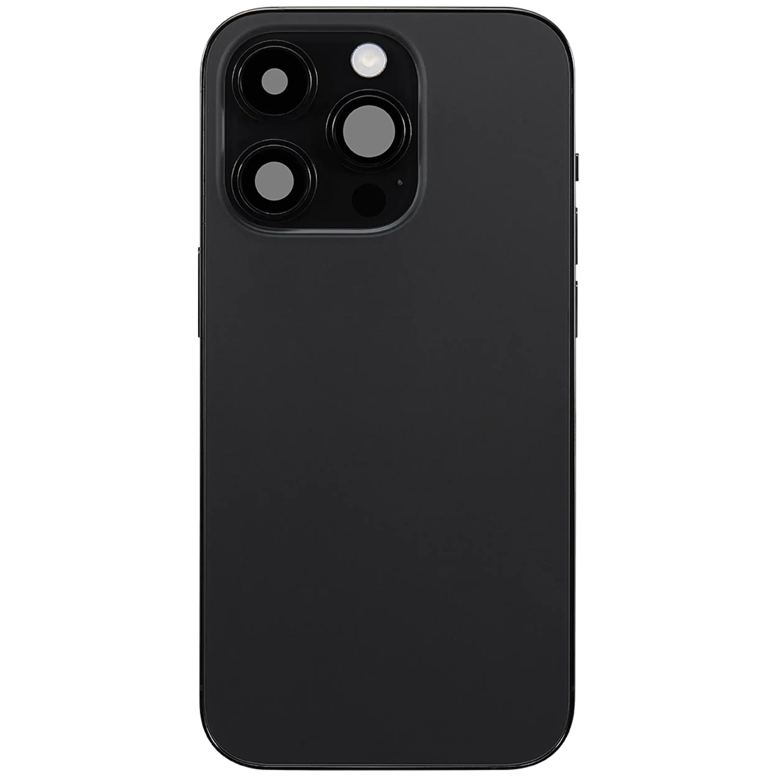 Backcover/Rahmen mit Ladebuchse Flex & Small Parts für iPhone 14 Pro (US-Version) (gebrauchter OEM-Ausbau, Qualität A) (Space Schwarz)