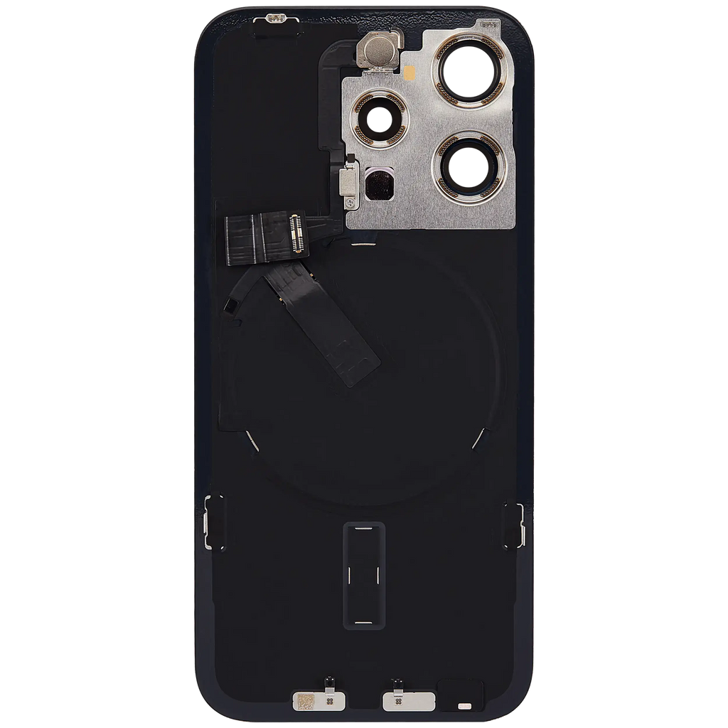 Backcover mit MagSafe Magnet & NFC & Blitz-Flexkabel für IPhone 15 Pro (Service Pack) (Blau Titanium)
