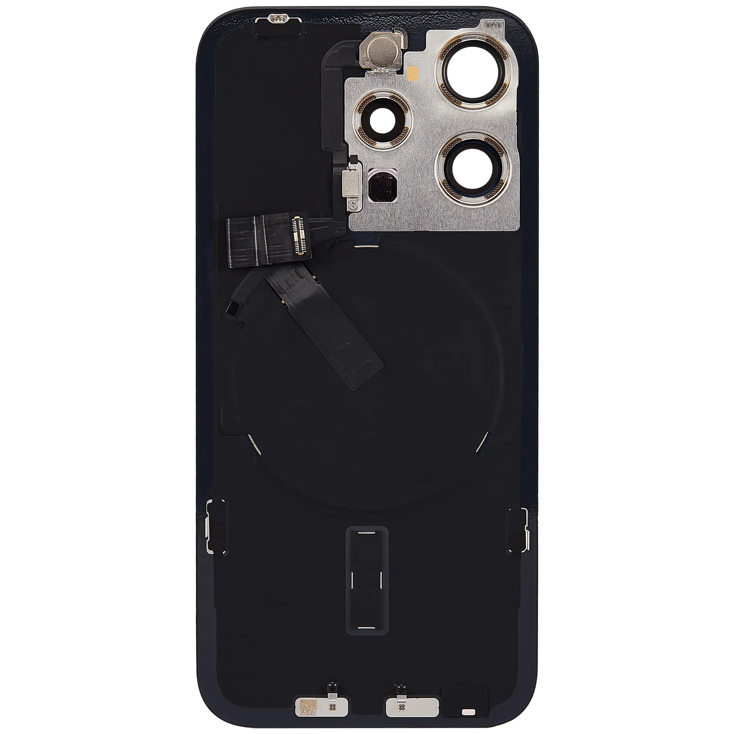 Backcover mit MagSafe Magnet & NFC & Blitz-Flexkabel für IPhone 15 Pro (Service Pack) (Blau Titanium)