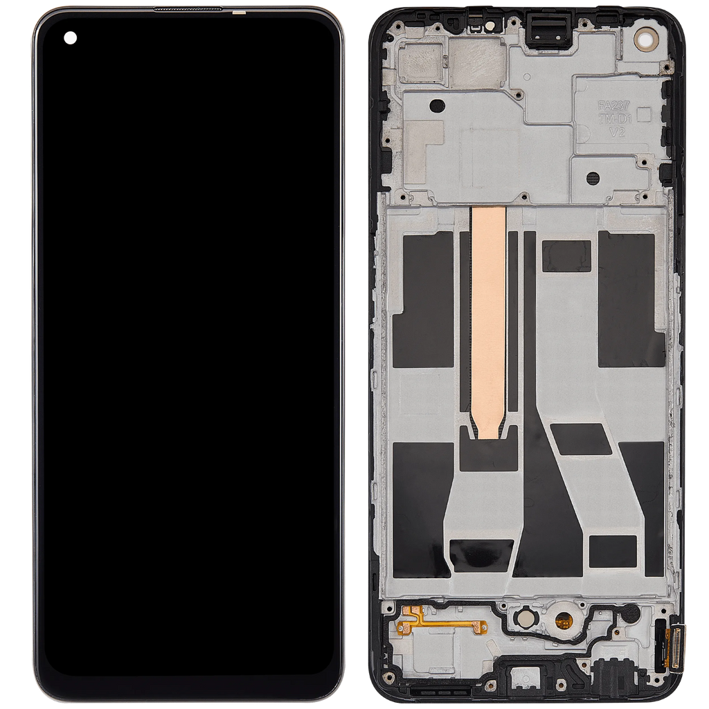 OLED-Display mit Rahmen Compatible für OPPO Reno4 SE (2020) (Refurbished) (Alle Farben)
