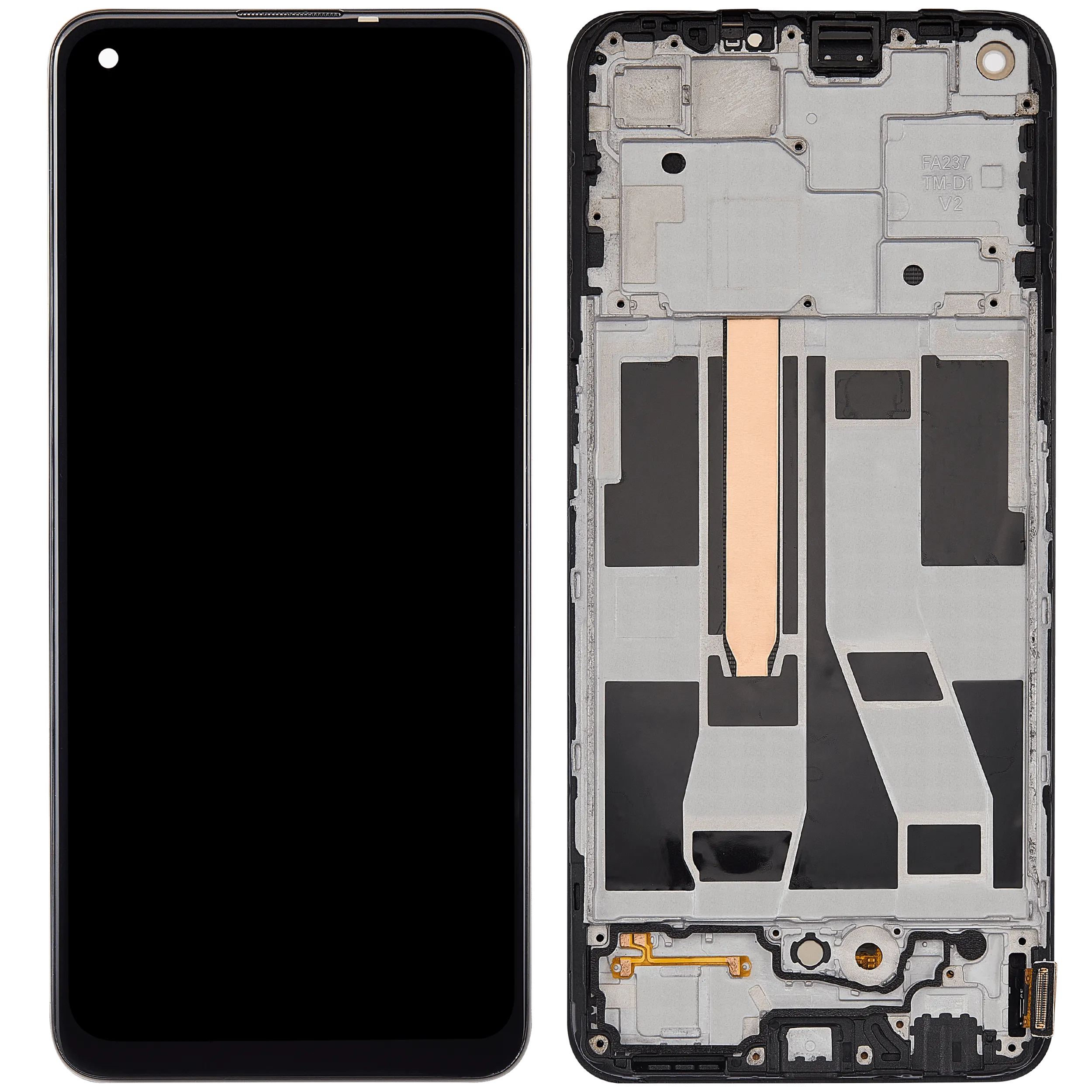 OLED-Display mit Rahmen Compatible für OPPO Reno4 SE (2020) (Refurbished) (Alle Farben)