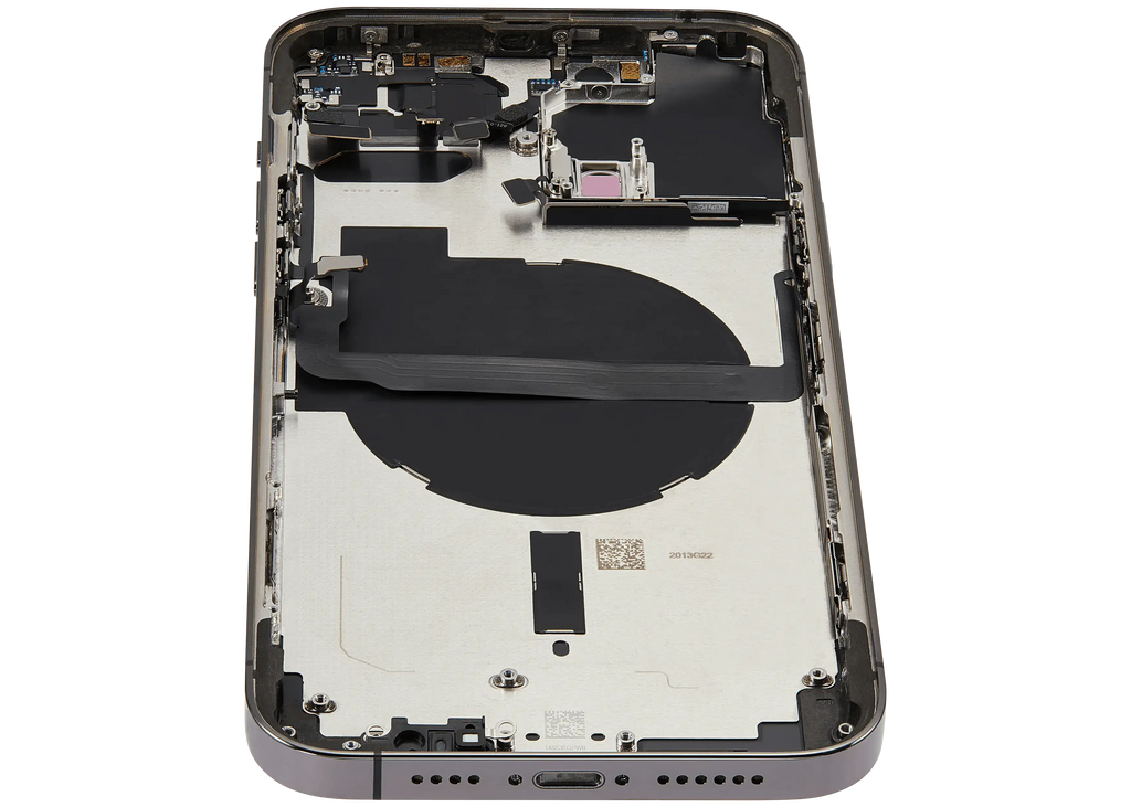 Backcover/Rahmen mit Small Parts für iPhone 13 Pro Max (EU / Global Version) (gebrauchter OEM-Ausbau, Qualität B) (Graphite)