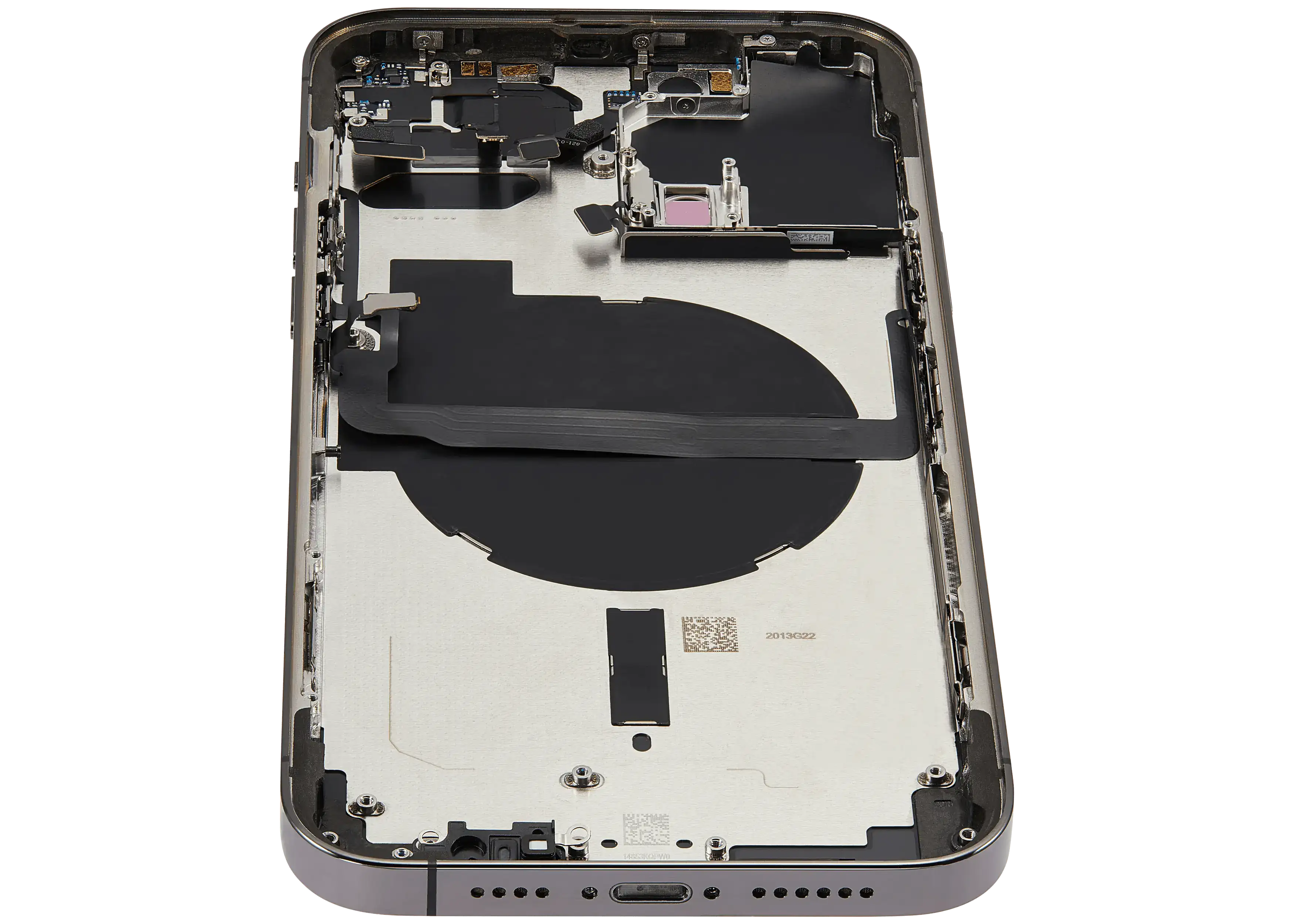 Backcover/Rahmen mit Small Parts für iPhone 13 Pro Max (EU / Global Version) (gebrauchter OEM-Ausbau, Qualität B) (Graphite)