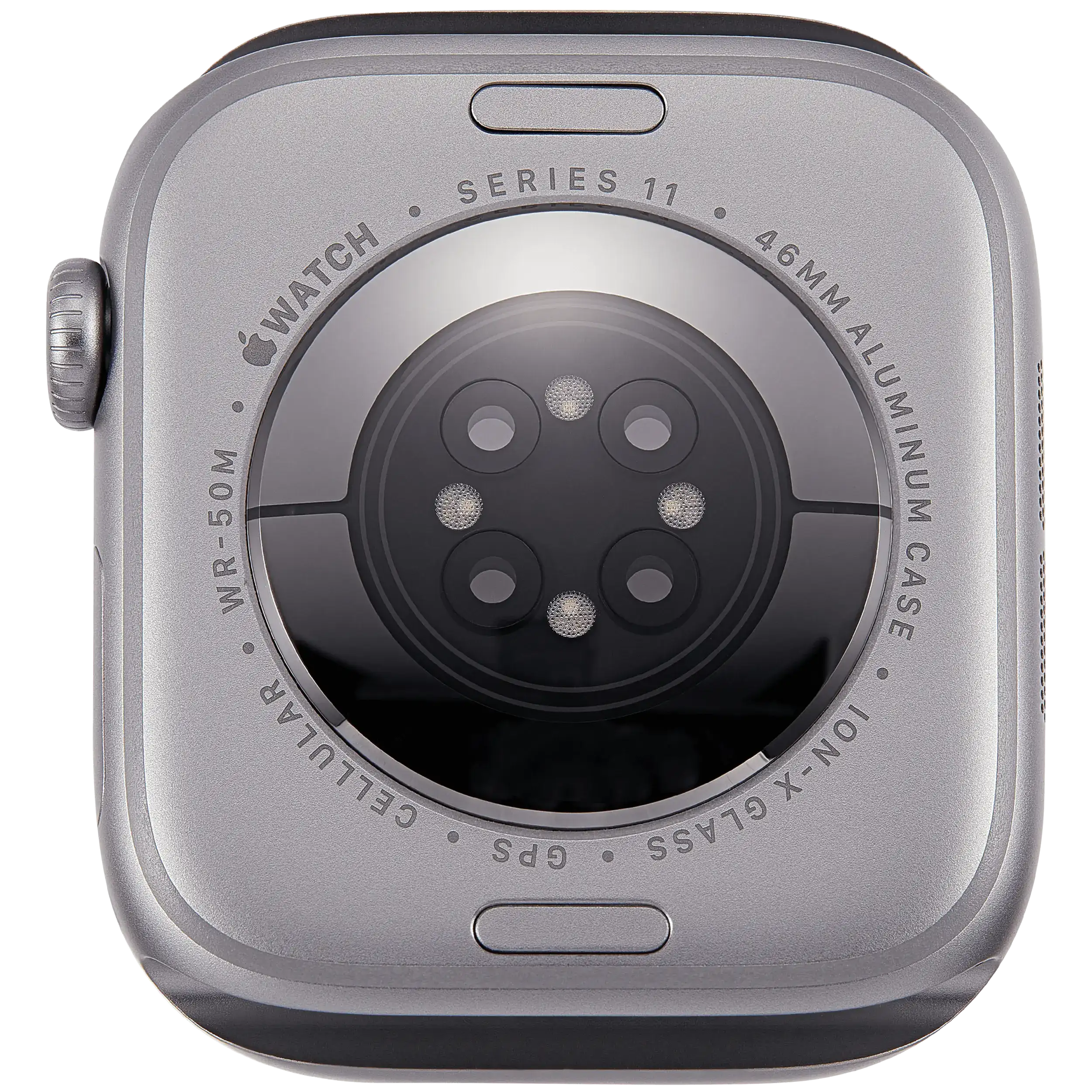 Backcover/Rahmen für Watch Series 11 (46MM) (gebrauchter OEM-Ausbau, Qualität A) (Cellular Version) (Aluminum / Space Gray)