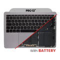 Top Case mit Keyboard (ISO UK) and Trackpad für MacBook Pro 13" A1989 (2018-2019) (gebrauchter OEM-Ausbau, Qualität B/C) (Space Grau)