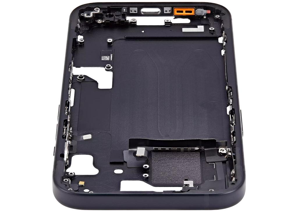 Midframe/Rahmen mit Small Parts für iPhone 15 (EU / Global Version) (Aftermarket Plus) (Schwarz)
