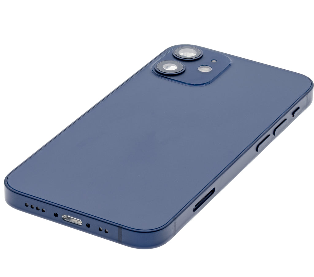 Backcover/Rahmen mit Small Parts für iPhone 12 Mini (EU / Global Version) (gebrauchter OEM-Ausbau, Qualität B) (Blau)