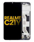 LCD-Bausatz mit Rahmen für Realme C21Y (Refurbished) (Alle Farben)