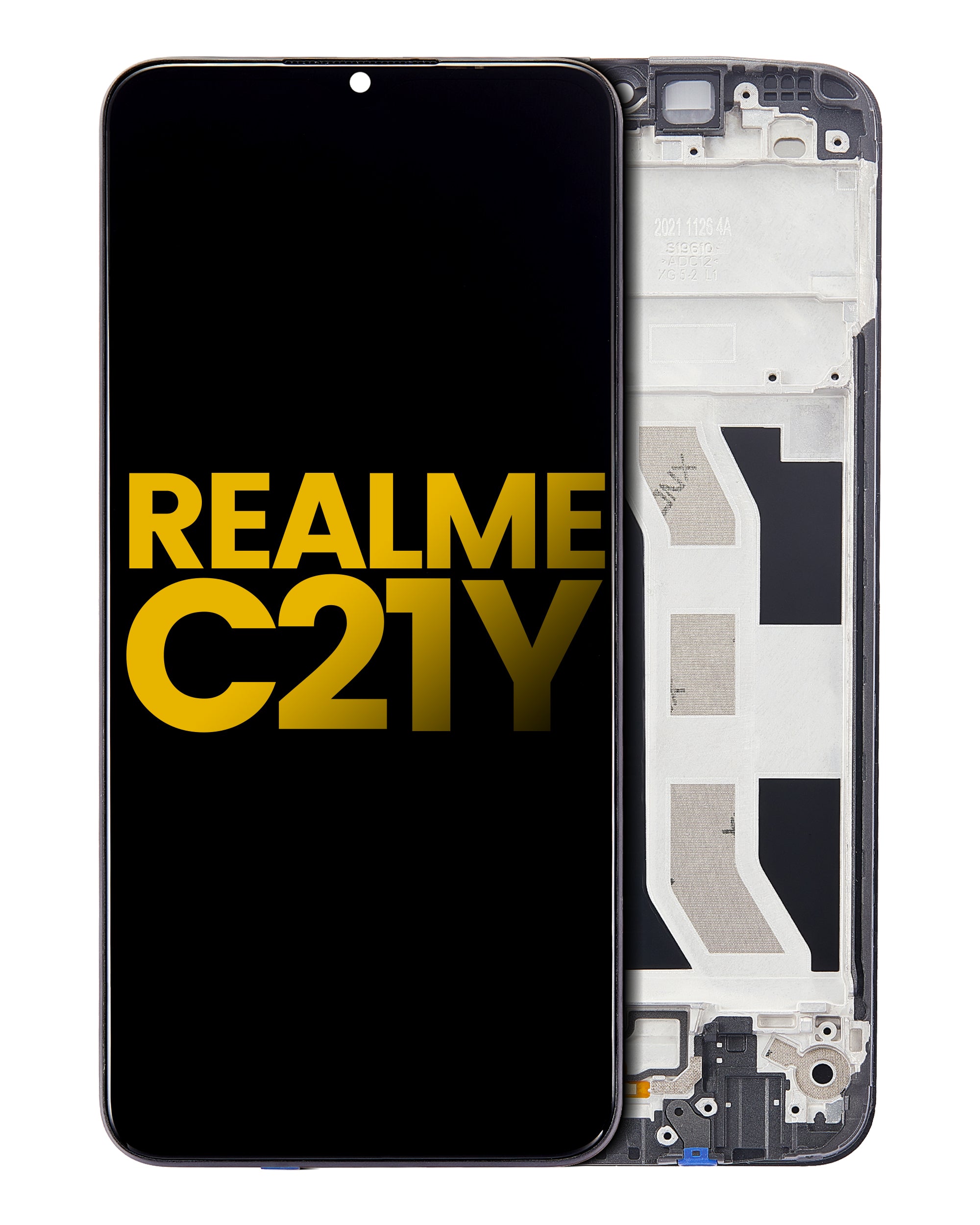 LCD-Bausatz mit Rahmen für Realme C21Y (Refurbished) (Alle Farben)