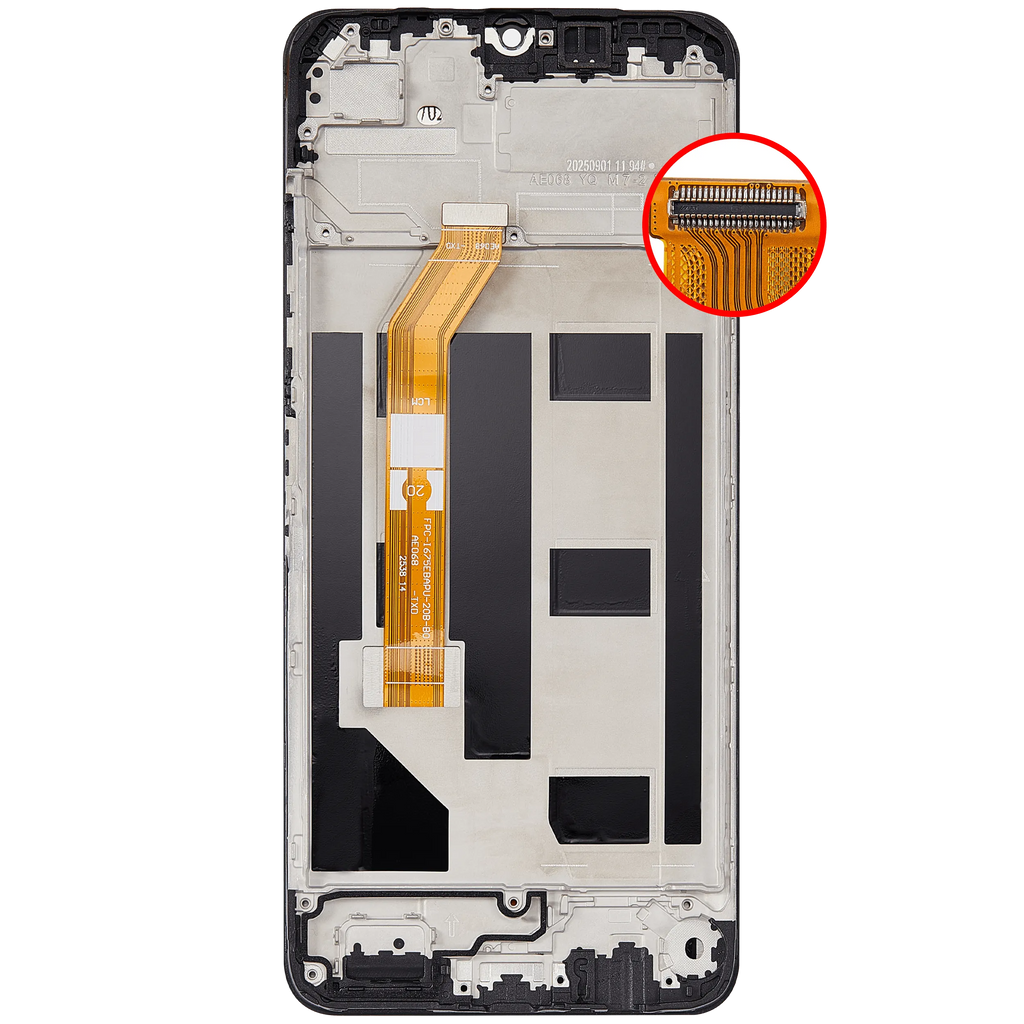LCD-Display mit Rahmen für Realme Note 70 / Note 70 T / Narzo 80 Lite (Refurbished) (Alle Farben)