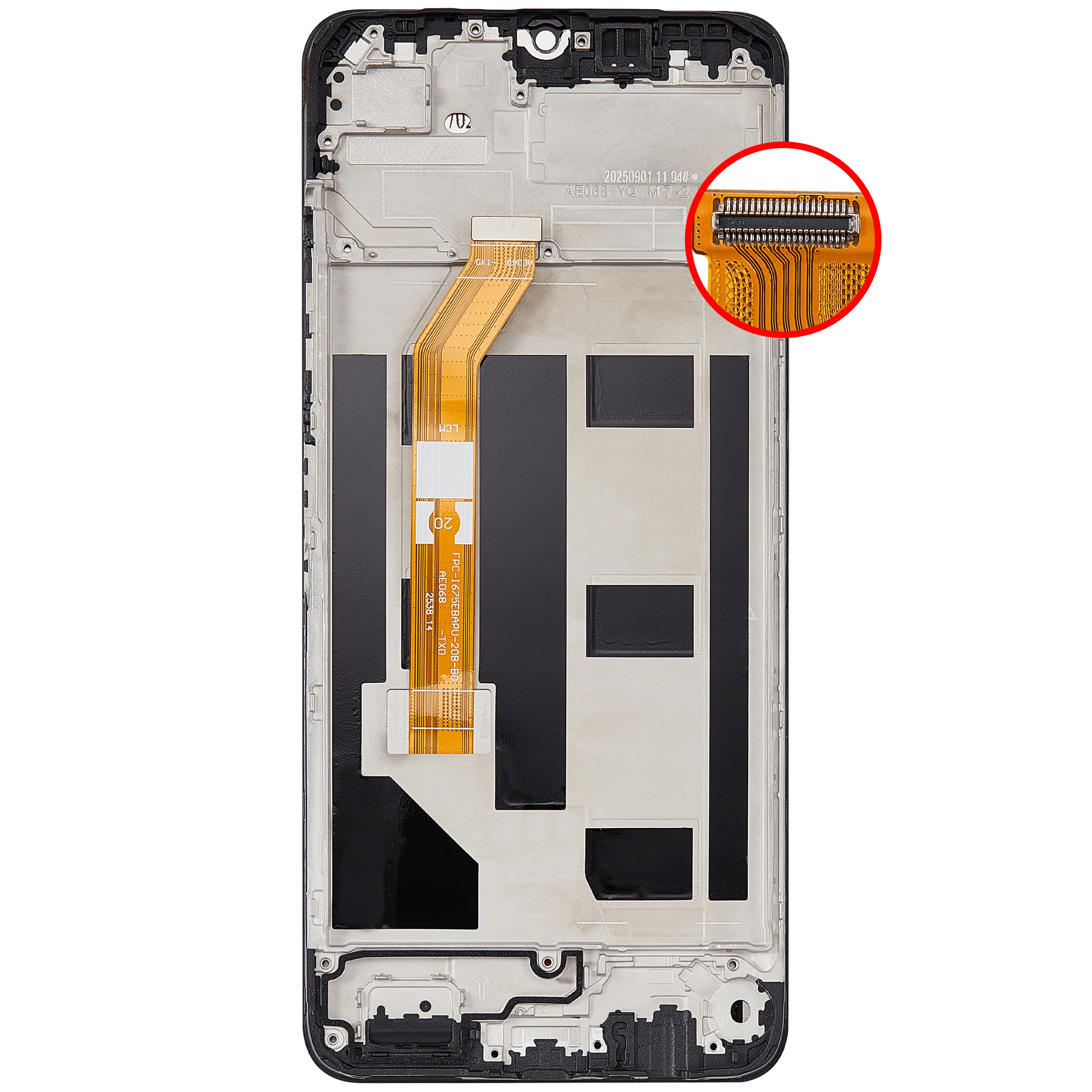 LCD-Display mit Rahmen für Realme Note 70 / Note 70 T / Narzo 80 Lite (Refurbished) (Alle Farben)