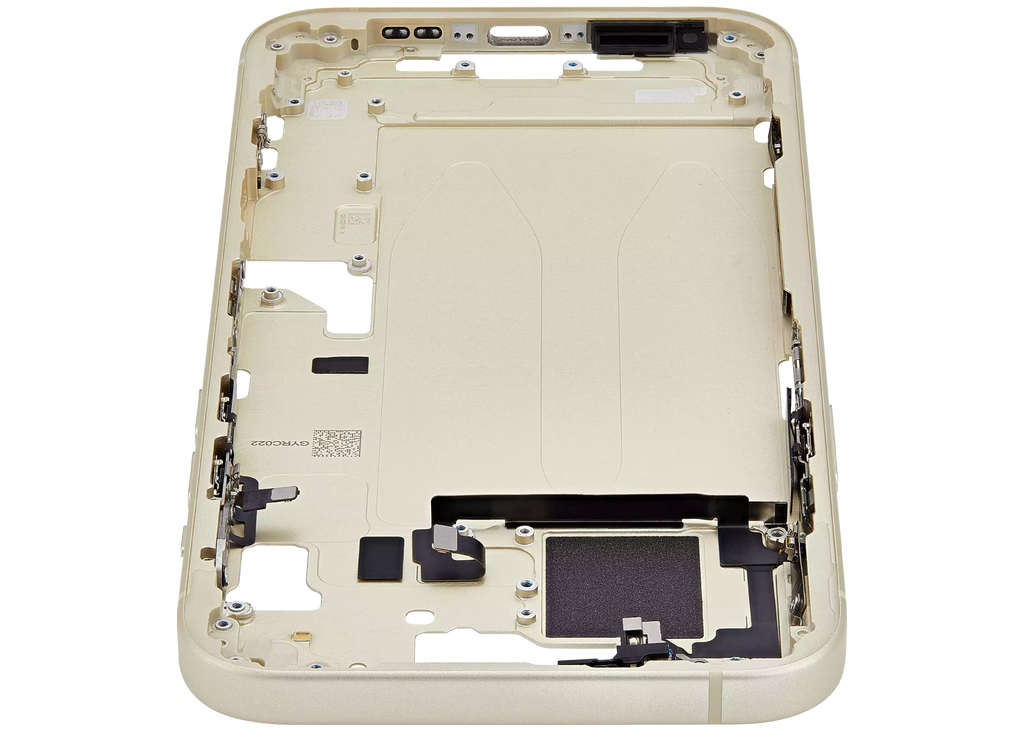 Midframe/Rahmen mit Small Parts für iPhone 15 Plus (EU / Global Version) (Gebrauchter Ausbau/Pull, Qualität A) (Gelb)