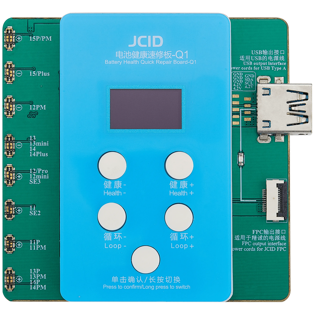 Akku Health Quick Repair Board für iPhone 11–15 Series (JCID Q1)
