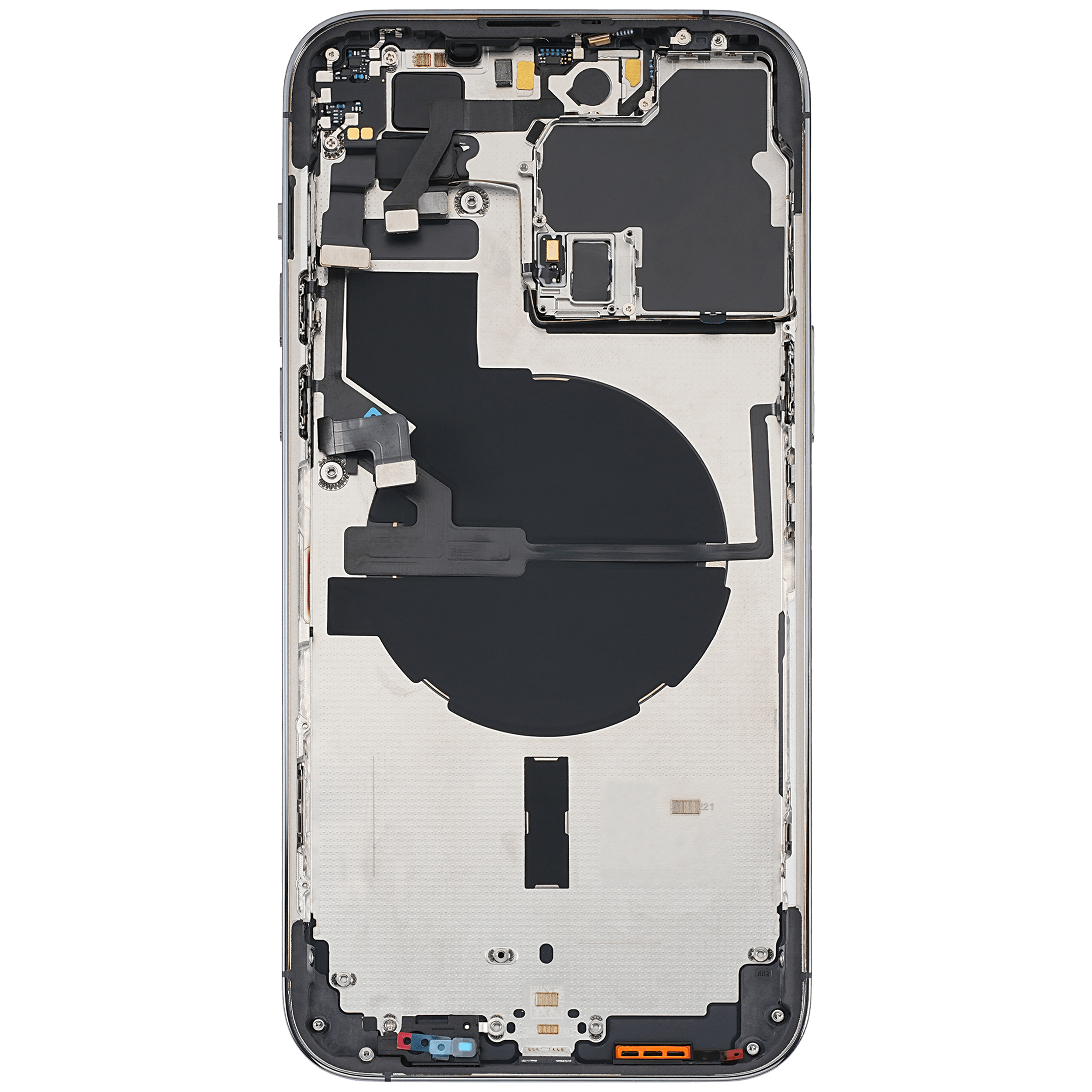 Backcover/Rahmen mit Small Parts für iPhone 14 Pro Max (EU / Global Version) (gebrauchter OEM-Ausbau, Qualität A) (Deep Purple)
