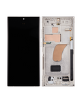 OLED-Display mit Rahmen für Samsung Galaxy S23 Ultra 5G (US & International) (Assembled) (Cream)