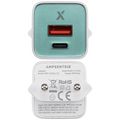 AmpSentrix Pro 30W 2-in-1 USB-C / USB-A GaN Wall Adapter (220V / EU Plug) (Teal)