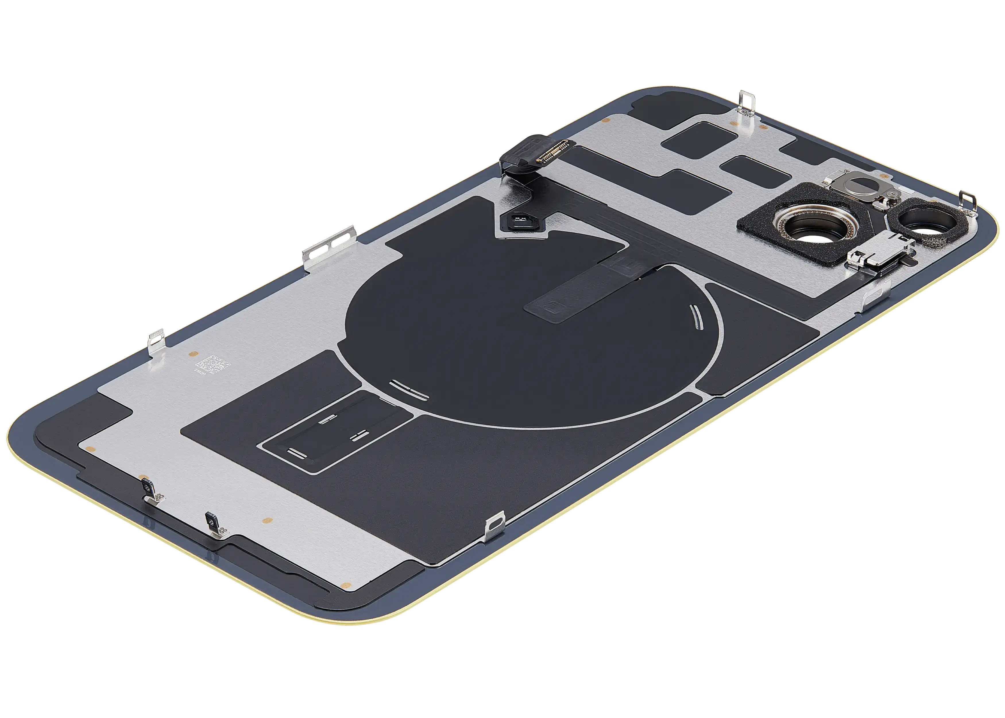 Backcover mit MagSafe Magnet & NFC & Blitz-Flexkabel für iPhone 14 Plus (gebrauchter OEM-Ausbau, Qualität B) (Gelb)