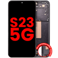 OLED Display with Frame for Samsung Galaxy S23 5G (US & International) (Aftermarket Plus) (Phantom Black)