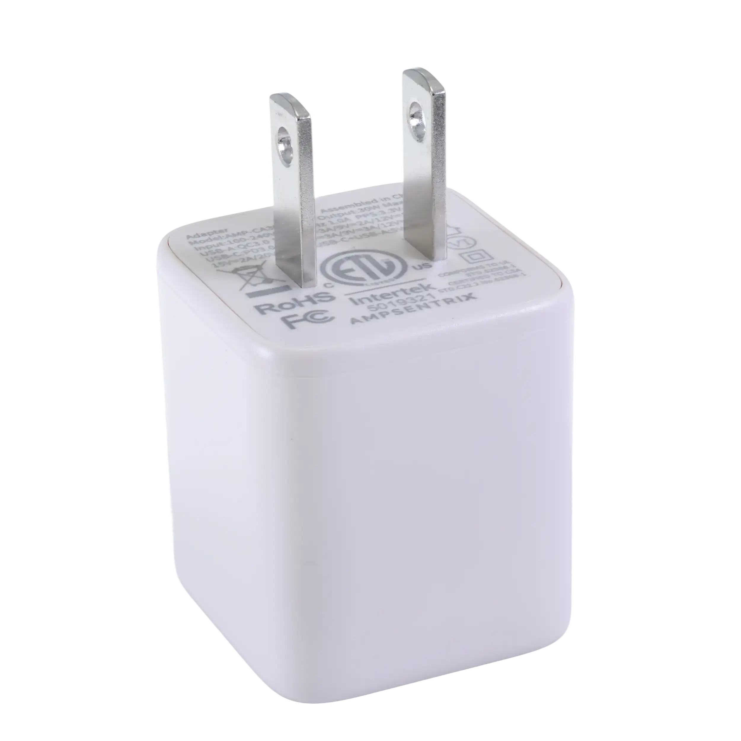 AmpSentrix Pro 30W 2-in-1 USB-C / USB-A GaN Wall Adapter (Desert Titanium)