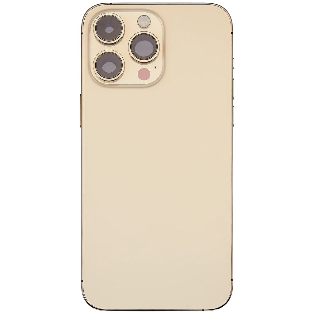 Backcover/Rahmen mit Small Parts für iPhone 14 Pro Max (EU / Global Version) (gebrauchter OEM-Ausbau, Qualität B) (Gold)