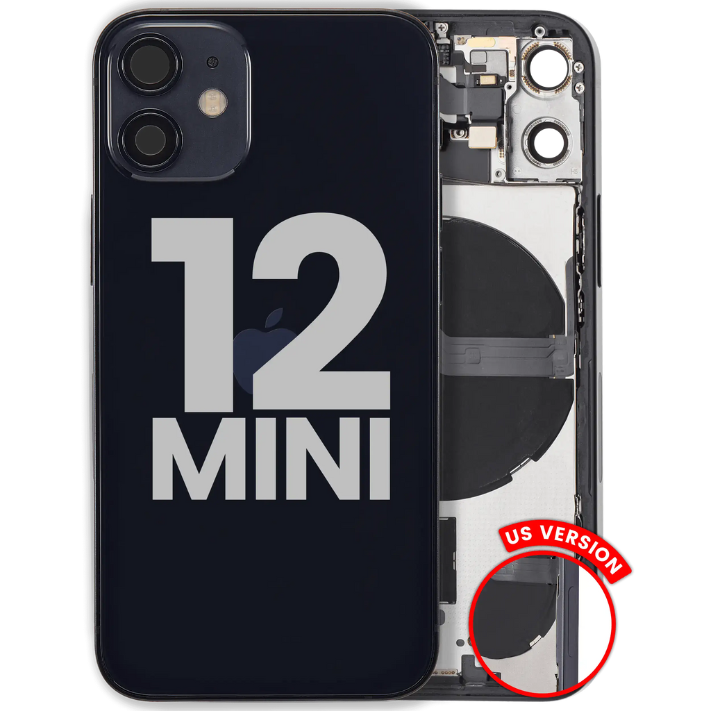 Original Apple-Ausbau A gebraucht – iPhone 12 Mini Backcover/Rahmen Schwarz
