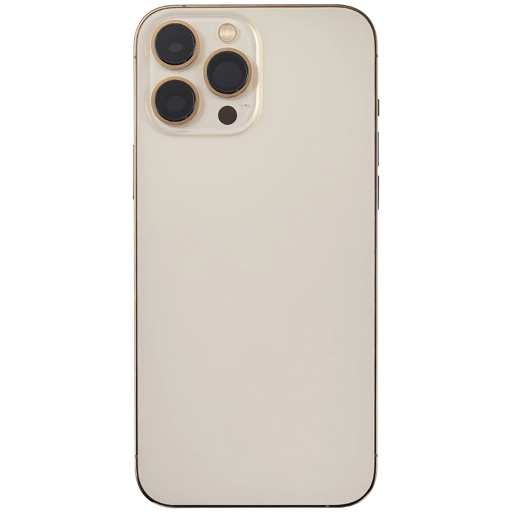 Backcover/Rahmen mit Small Parts für iPhone 13 Pro Max (EU / Global Version) (gebrauchter OEM-Ausbau, Qualität B) (Gold)