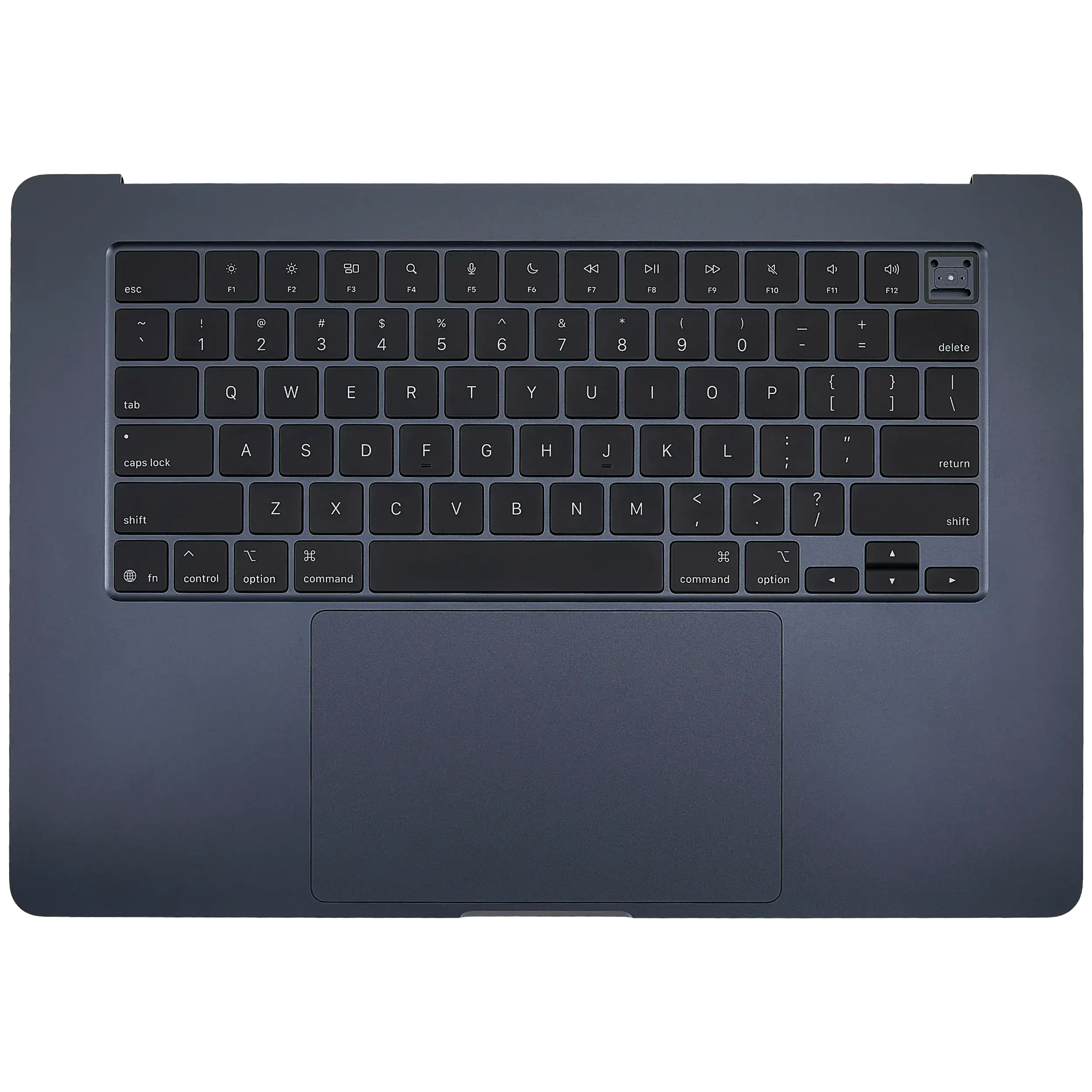 Top Case with Battery and Keyboard for MacBook Air 15" A3114 (2024) – US Keyboard, Midnight (used OEM part, quality B)