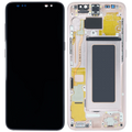 LCD-Display mit Rahmen für Samsung Galaxy S8 (Service Pack) (Pink)