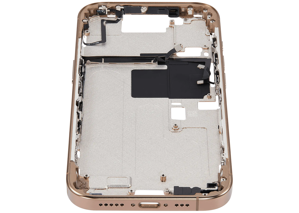 Midframe/Rahmen mit Power And Volume Button für iPhone 16 Pro (EU / Global Version) (Aftermarket Plus) (Desert Titanium)
