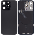 Backcover mit MagSafe Magnet & NFC & Blitz-Flexkabel für iPhone 15 Pro (gebrauchter OEM-Ausbau, Qualität C) (Schwarz Titanium)