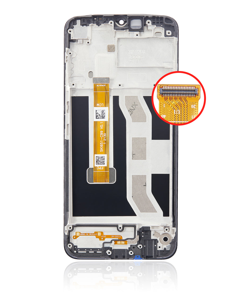 LCD-Bausatz mit Rahmen für Realme C21Y (Refurbished) (Alle Farben)