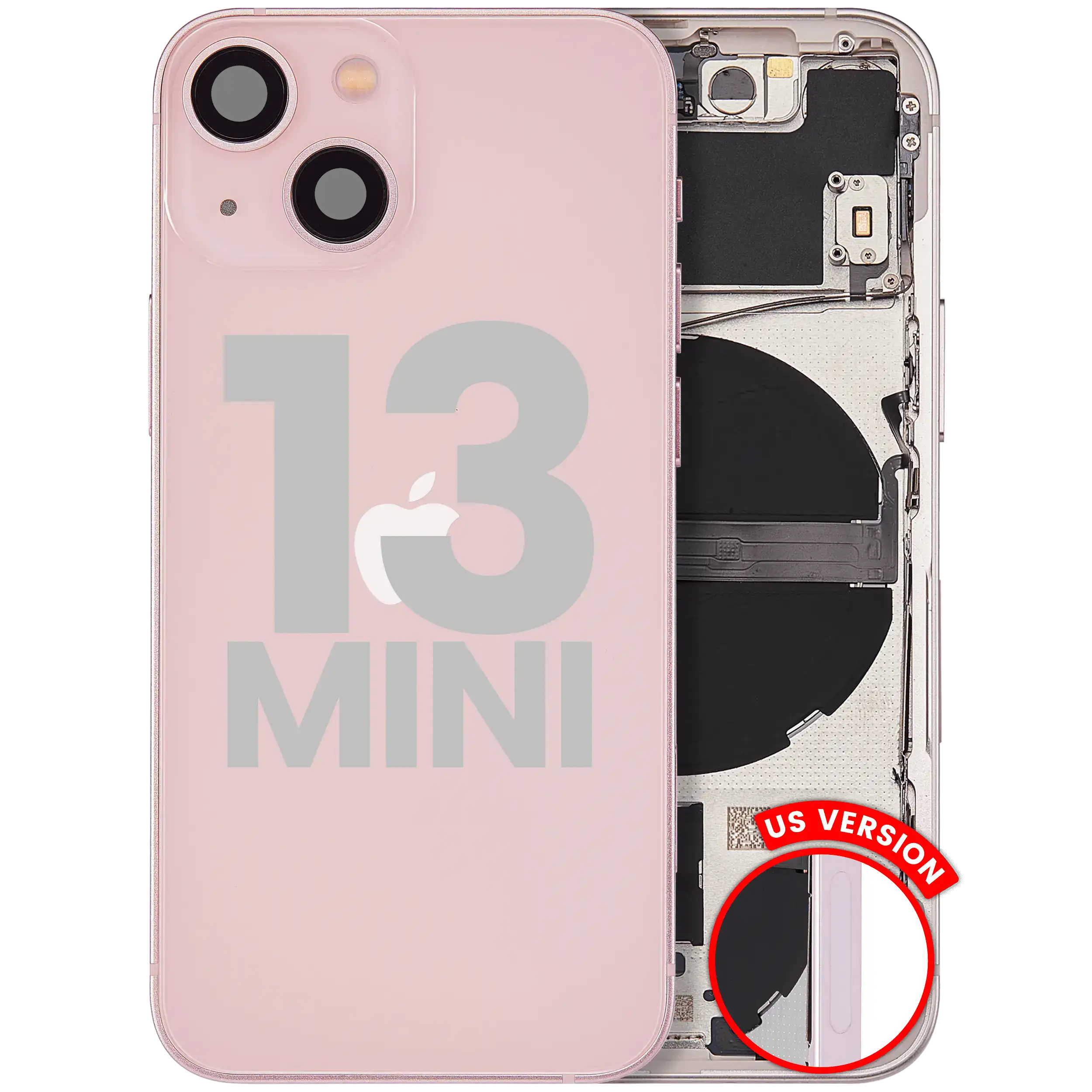 Gebrauchter Ausbau/Pull Qualität C – iPhone 13 Mini Backcover/Rahmen Rosa