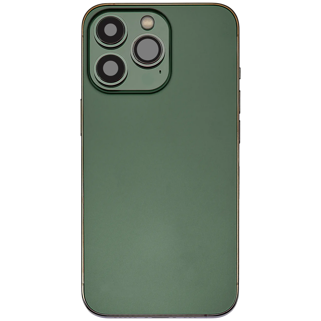 Backcover/Rahmen mit Ladebuchse Flex & Small Parts für iPhone 13 Pro (EU / Global Version) (gebrauchter OEM-Ausbau, Qualität A) (Alpine Grün)