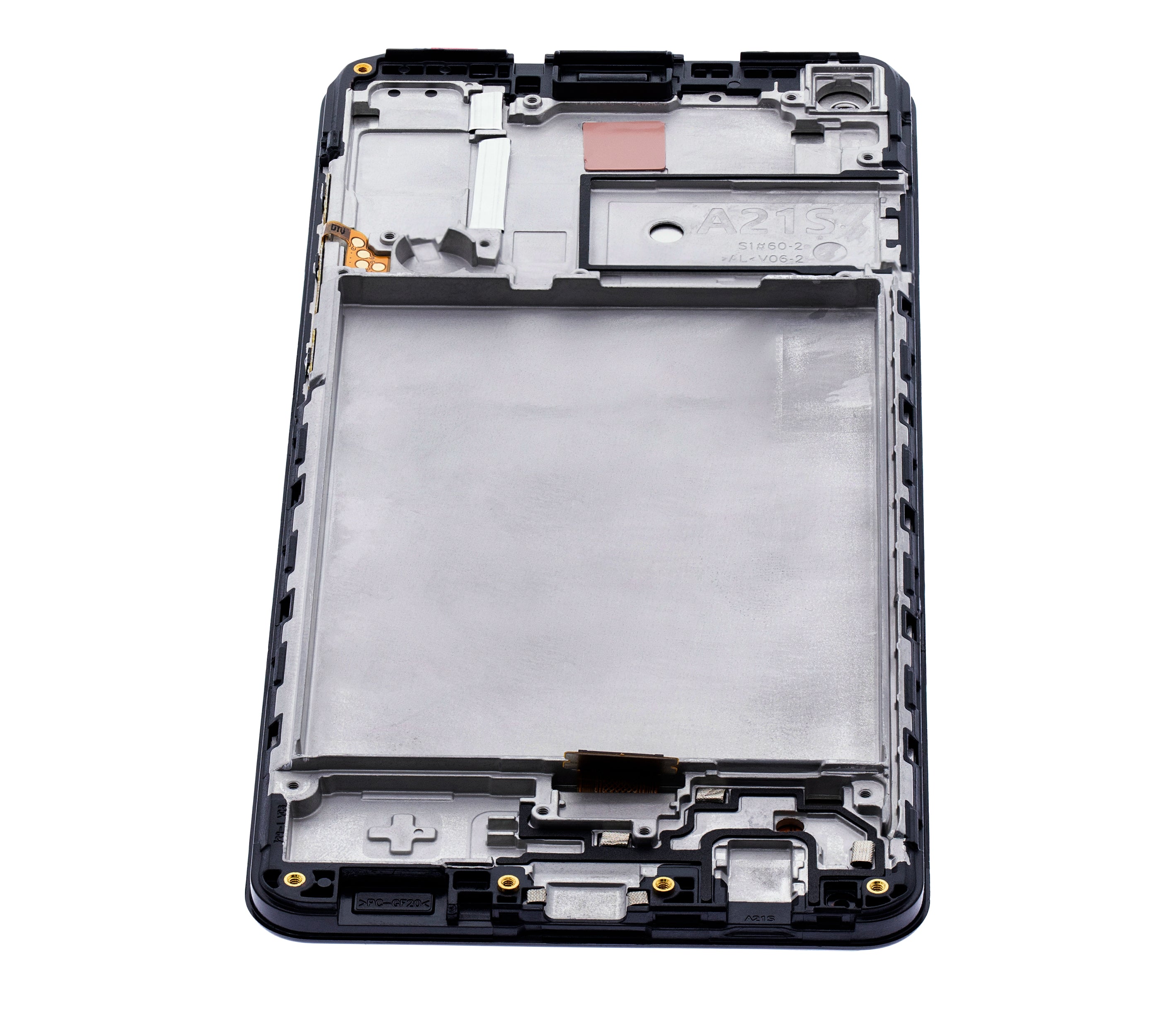 LCD-Display mit Rahmen für Samsung Galaxy A21s (A217 / 2020) (Service Pack) (Schwarz)