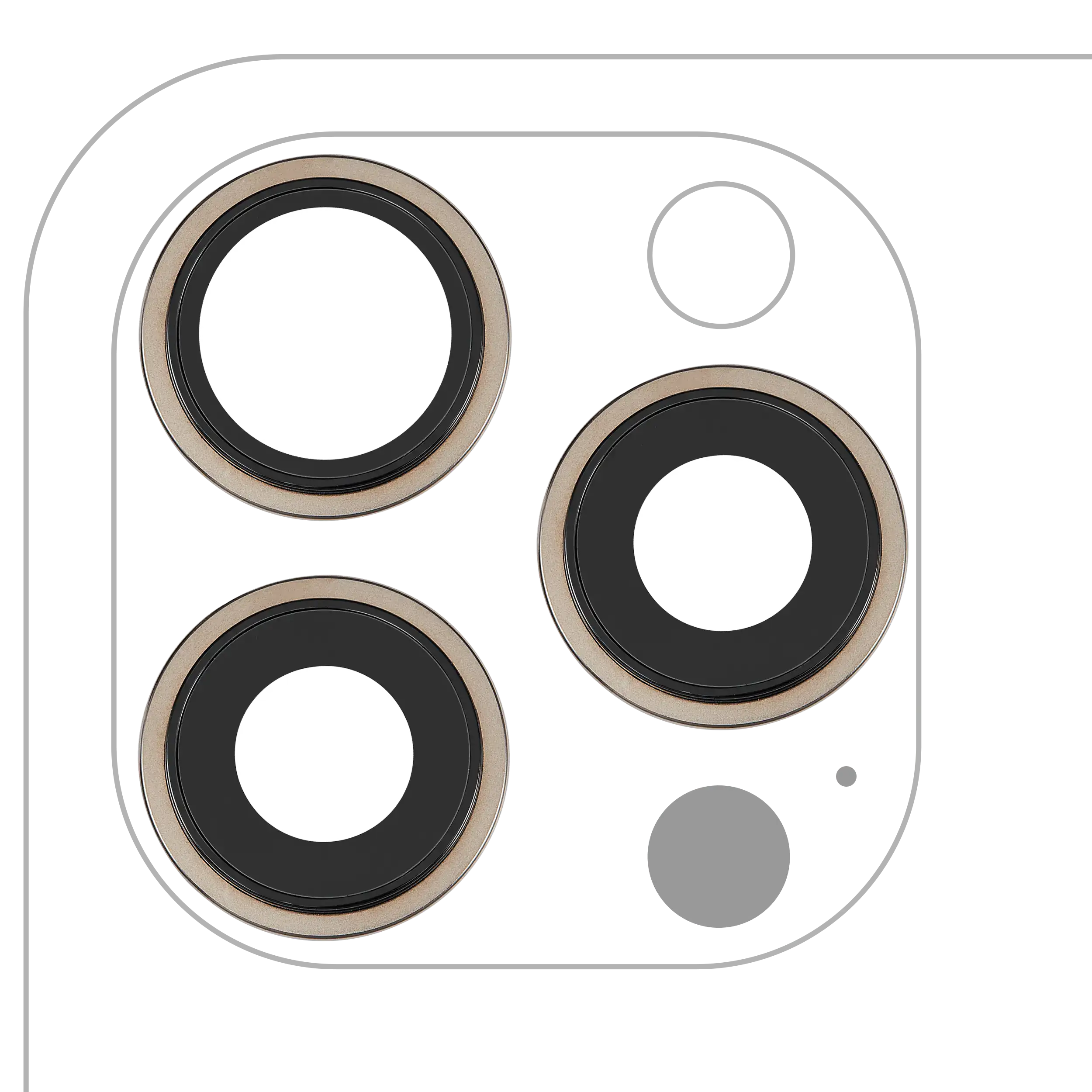 Rear Camera Lens with Holder and Cover for iPhone 15 Pro Max (3-piece set) (Premium) (Natural Titanium)