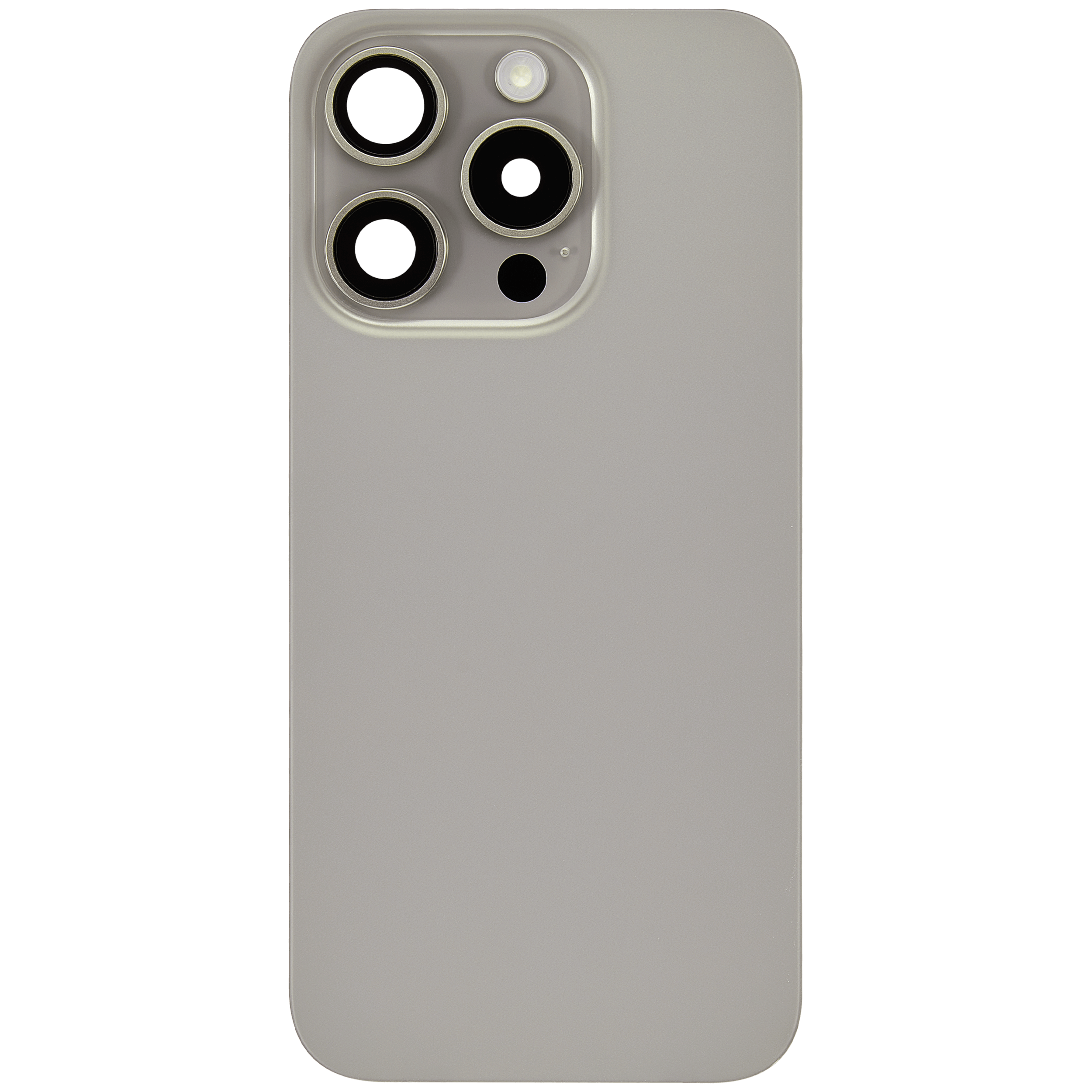 Backcover mit MagSafe Magnet & NFC & Blitz-Flexkabel für iPhone 15 Pro (gebrauchter OEM-Ausbau, Qualität C) (Natural Titanium)