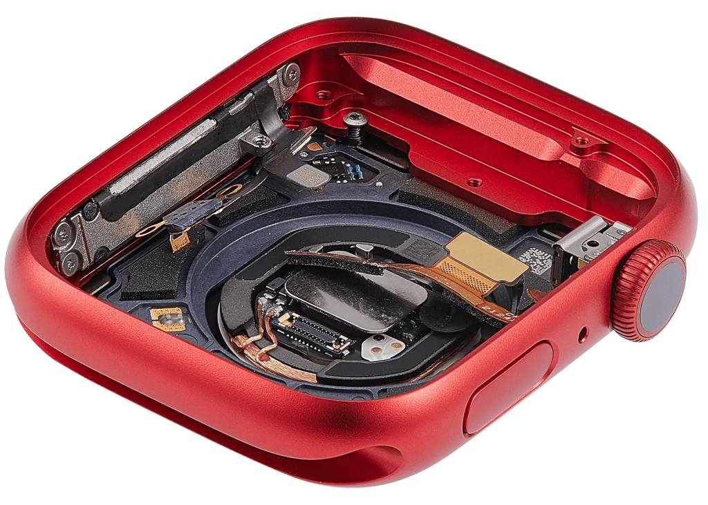 Backcover/Rahmen Compatible für Watch Series 9 (45MM) (gebrauchter OEM-Ausbau, Qualität A) (Cellular Version) (Aluminum / Red)
