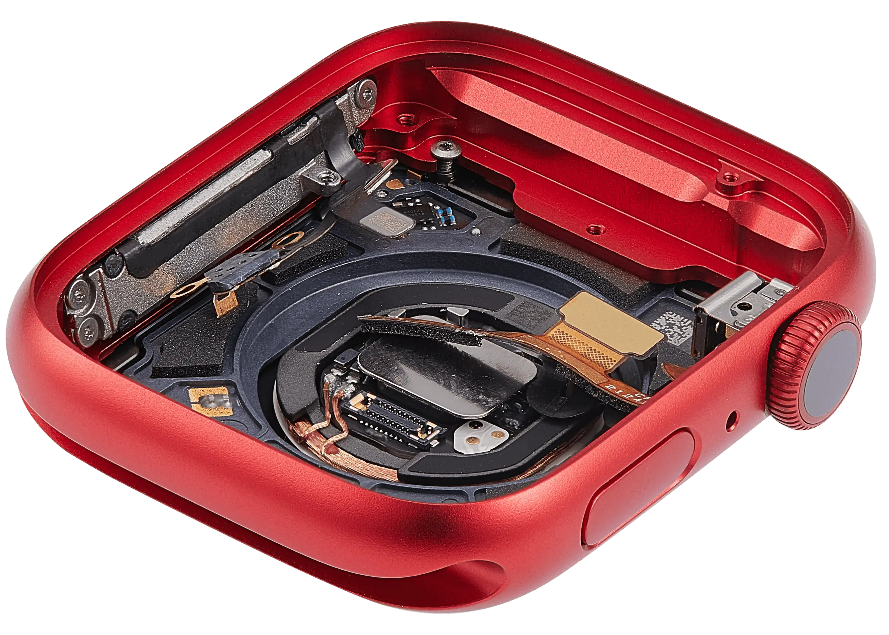 Backcover/Rahmen Compatible für Watch Series 9 (45MM) (gebrauchter OEM-Ausbau, Qualität A) (Cellular Version) (Aluminum / Red)