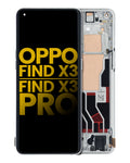 OLED-Display mit Rahmen für OPPO Find X3 / X3 Pro (Refurbished) (Weiß)