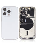 Backcover/Rahmen mit Small Parts für iPhone 14 Pro (US-Version) (gebrauchter OEM-Ausbau, Qualität A) (Silber)