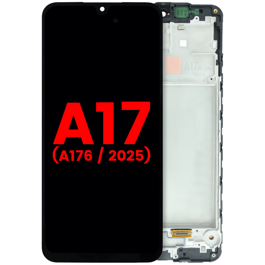 OLED-Display mit Rahmen für Samsung Galaxy A17 5G (A176 / 2025) (Aftermarket Plus) (Alle Farben)