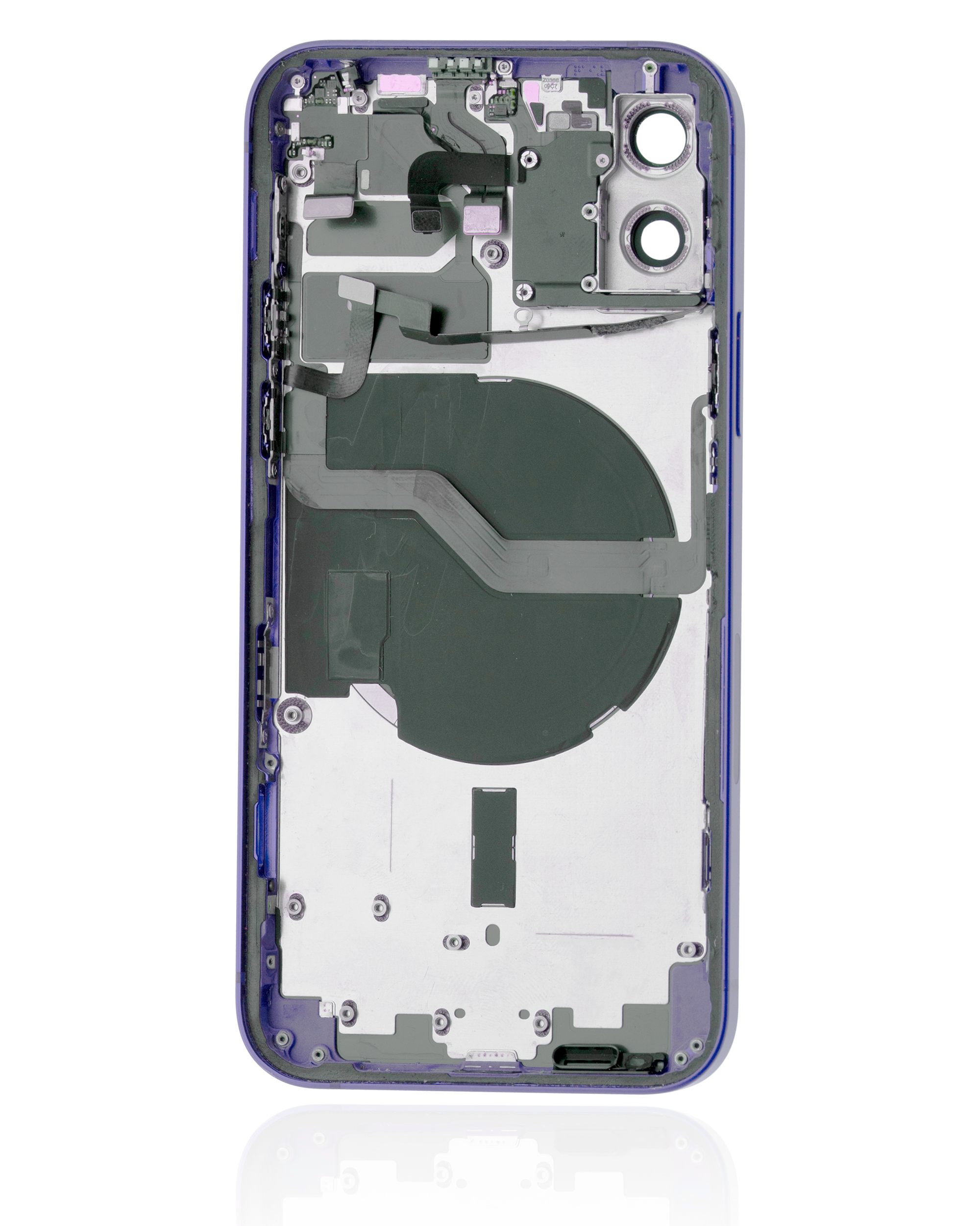 Backcover/Rahmen mit Small Parts für iPhone 12 (US-Version) (gebrauchter OEM-Ausbau, Qualität B) (Lila)
