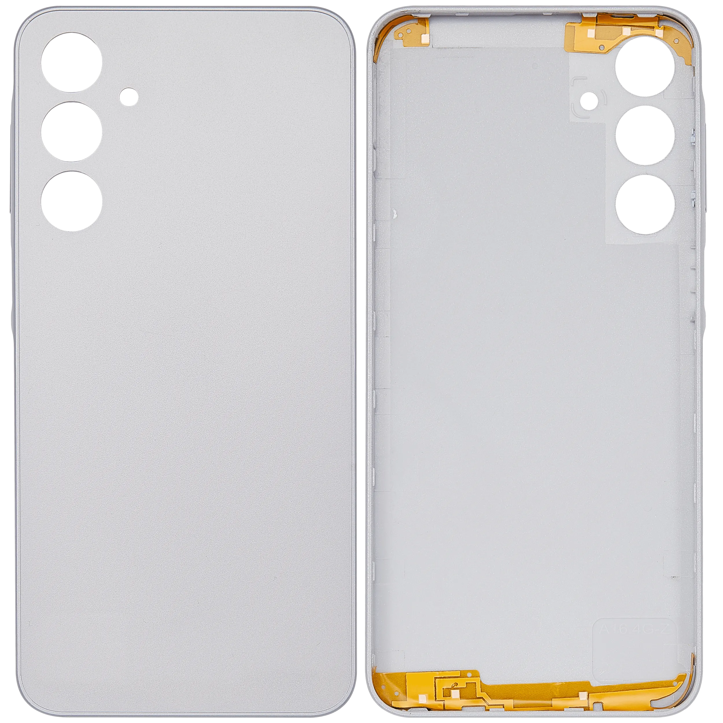 Backcover mit Camera Lens für Samsung Galaxy A16 5G (A166 / 2024) / A16 4G (A165 / 2024) (ohne Logo) (Aftermarket Plus) (Grau)