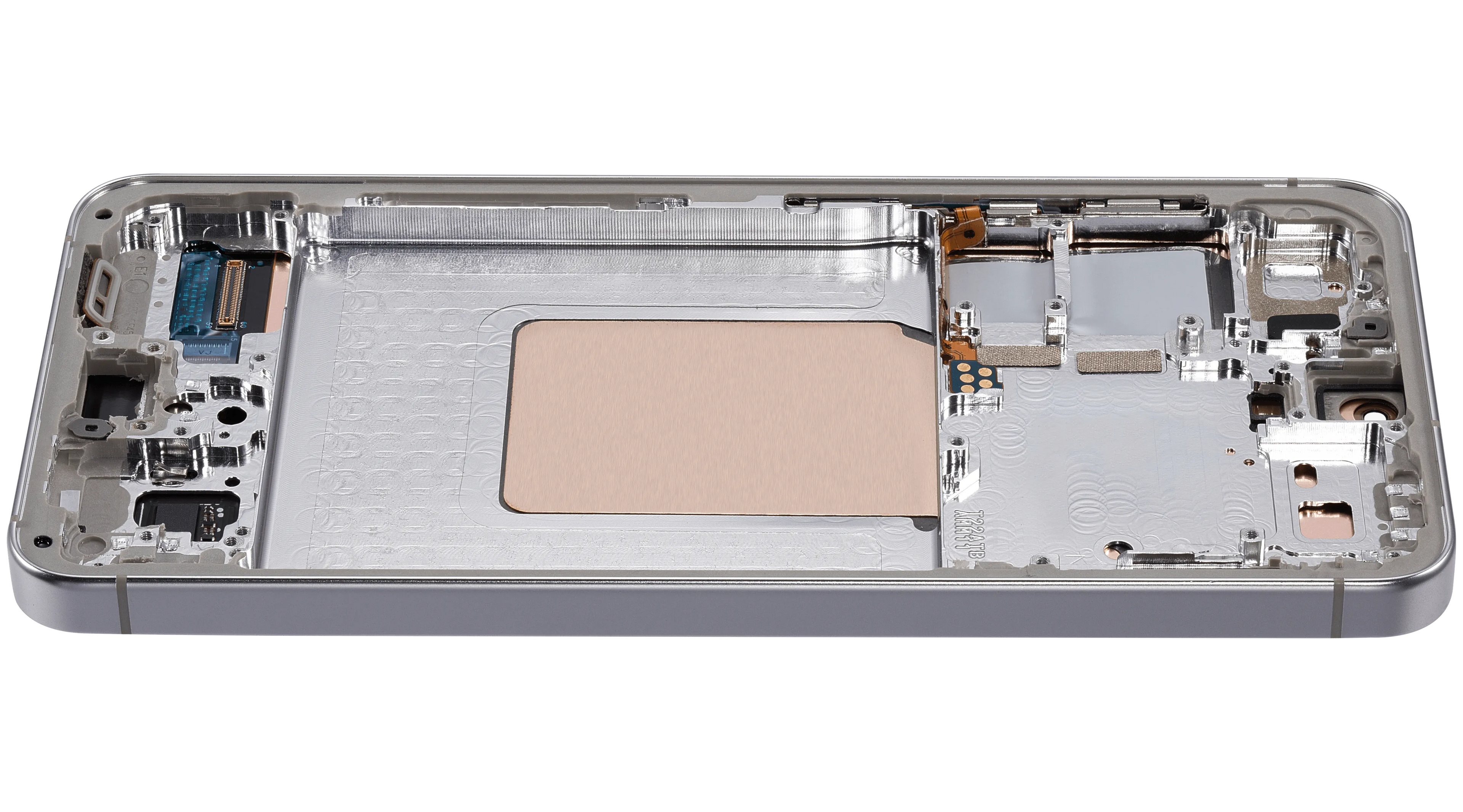 OLED-Display mit Rahmen für Samsung Galaxy S24 5G (US & Internationale Version) (Aftermarket Plus) (Marble Grey)