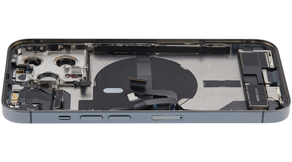 Backcover/Rahmen mit Ladebuchse Flex & Small Parts für iPhone 13 Pro (EU / Global Version) (gebrauchter OEM-Ausbau, Qualität A) (Alpine Grün)